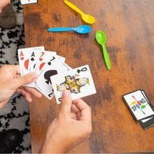Spoons in a Case, Card Games for Kids - Spoons Game, Fun Family Games for Kids and Adults, Game Night, Travel Games, 3-6 Players, Ages 7+