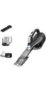 BLACK+DECKER dust buster Handheld Vacuum Cordless, Pet Hair Vacuum, Portable for Home and Car with Pet Brush, Rechargeable, Powerful Suction, Washable Bowl Filter,furbuster AdvancedClean (HHVK515JP07)