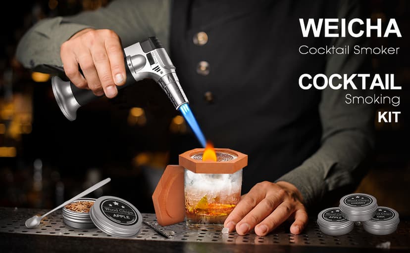 Bourbon Whiskey Gifts for Men Dad - Cocktail Smoker Kit with Torch, Birthday Anniversary Unique Gifts for Dad Boyfriend Husband Grandpa, Smoked Bourbon Kit, Mens Gifts Ideas