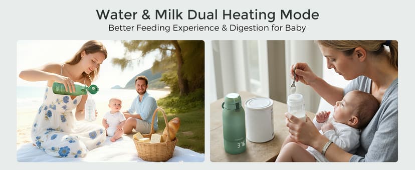 Fast Heating with Nutrients Preserved, Precise Temp Control, Dual Heating Modes for Breast Milk & Water, 17OZ Large Capacity Momcozy Portable Bottle Warmer for Breast Milk, Baby Travel Essentials B0DKHCWJ5G