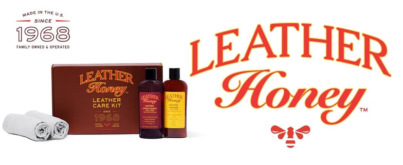 Leather Honey Complete Leather Care Kit: Cleaner, Conditioner, 2 Cloths. Non-Toxic Leather Care Made in The USA Since 1968. Restore Couches, Car Seats & Interior, Jackets, Shoes & Bags. for Any Color