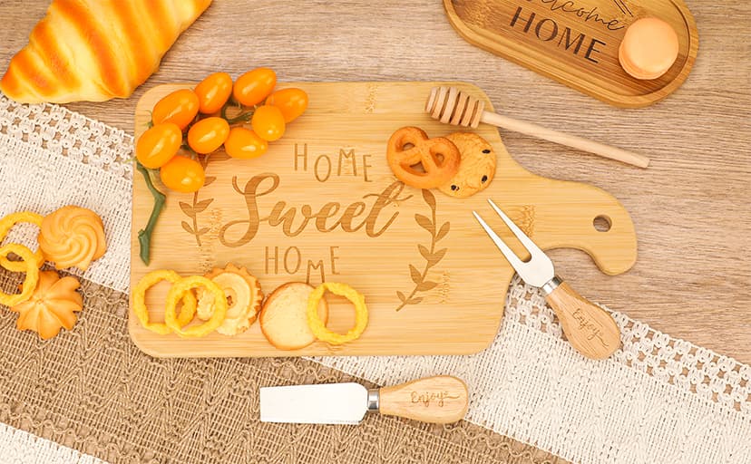 House Warming Gifts New Home,New Home Gift Ideas,Realtors Closing Gifts for Home Buyers,Woven Basket Serving Board Table Runner Gifts for Couples Women Men B0DG54VV5R
