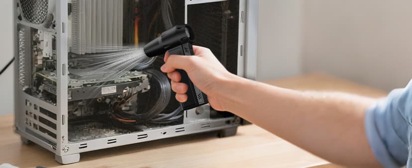 Compressed Air Duster, 150000RPM Super Power Cordless Electric Air Duster, Fast Charging Rechargeable Air Blower Vacuum Cleaner 3-Gear Adjustable for Computer, Keyboard, Car, Outdoor and Home