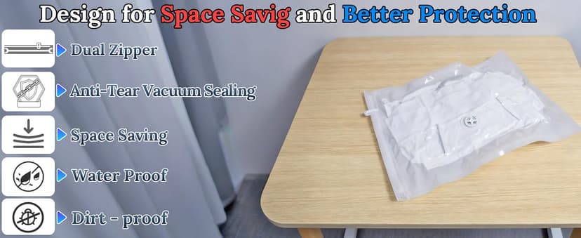 Vacuum Sealing Bags for Clothing Travel,Space Saver Vacuum Storage Bags with Air Pump,Compression Packing for Luggage and Clothes Travel (12 Combo Bags+Electric Pump)