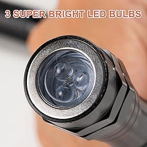 Gifts for Him, LED Magnetic Pickup Tools, Telescoping Magnetic Flashlight Pick Up Tool, Christmas Stocking Stuffers for Men Adults, Unique Cool Gifts for Men, Dad, Husband, Black
