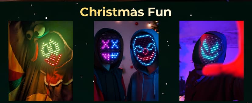 QAQ LED Mask Light Up Mask with Gesture Sensing, Cool Stuff Toys Gifts for Boys Girls, Cool Toys Gifts for Halloween Costumes Christmas Birthday Party