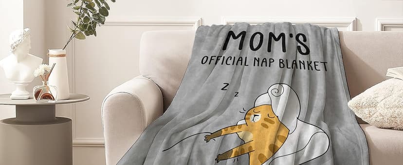 SteadStyle Gifts for Mom from Daughter or Son, Mom Birthday Gifts Blanket, Mother Presents for Christmas, Valentine's Day, Mothers Day, Fluffy Blanket for Mommy, 60'' x 50'' (Grey)