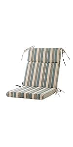 BLISSWALK Outdoor Adirondack Chair Cushions, Set of 2 Solid,Tufted Thick Seat & Round High Back Wicker Chair Cushions for Patio Furniture,48"x21"x4",Invisible Green
