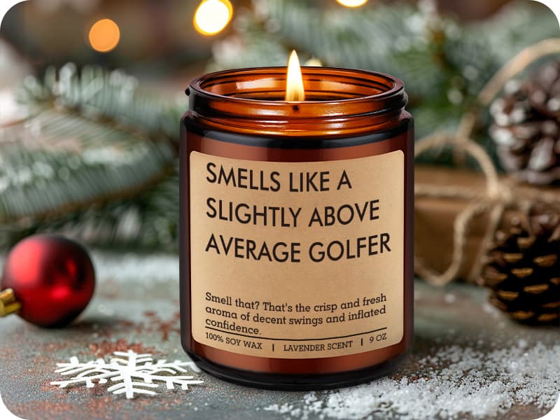 Cool Golf Themed Stuff, Golfing, Christmas, Birthday Presents for an Above Average Golfer, Dad, Boyfriend, Husband, Friend Fairy's Gift Candle, Golf Gifts for Men Him, Funny Gifts for Golfers Women B0FH6SJK5K