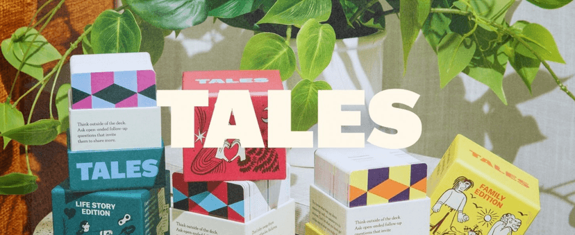 TALES 150 Conversation Cards, Family Edition, Perfect for Family Games for Adults, Teens, and Kids, Family Dinners, Game Nights, Gifts, Holidays, and Gatherings, Prompts for Meaningful Connections
