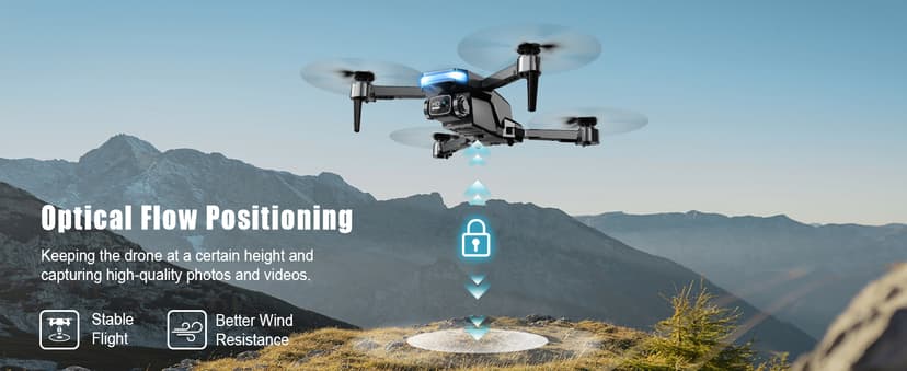 Drone with Camera, 1080P FPV Foldable Drone with Stable Altitude Hold, Gravity Control, Trajectory Flight, 90° Adjustable Lens, One Key Take Off, 2 Batteries, RAGPIP X66 Drone Toy for Kids Adult Beginners