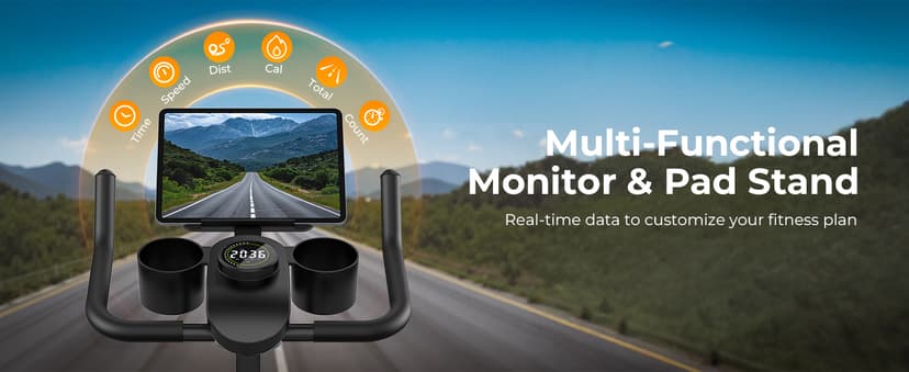 OWLSKY Exercise Bike with APP, Magnetic Resistance Indoor Cycling Bike, 300 lbs Capacity Quiet Stationary Bike for Home Gym Cardio Workout