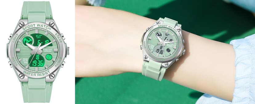 findtime Womens Digital Watch Sport Waterproof Watch Analog Military Tactical Watches LED Backlight Alarm Stopwatch Wrist Watches