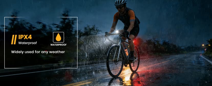 Ascher Ultra Bright USB Rechargeable Bike Light Set, Powerful Bicycle Front Headlight and Back Taillight, 4 Light Modes, Easy to Install for Men Women Kids Road Mountain Cycling B07FC9NRRR