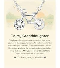 YEETONDA Granddaughter Necklace - Granddaughter Gifts from Grandma, Graduation Gifts for Her, Birthday Christmas Confirmation Wedding Keepsake Jewelry gifts for Granddaughter Teen Girls, Sterling Silver Freshwater Pearl Necklace