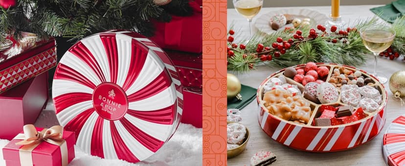 BONNIE AND POP Christmas Gift Basket - Holiday Gifts Prime Delivery - Chocolate & Nut Gift Box, Assortment Tray - Birthday, Sympathy, Get Well, Men, Women & Families