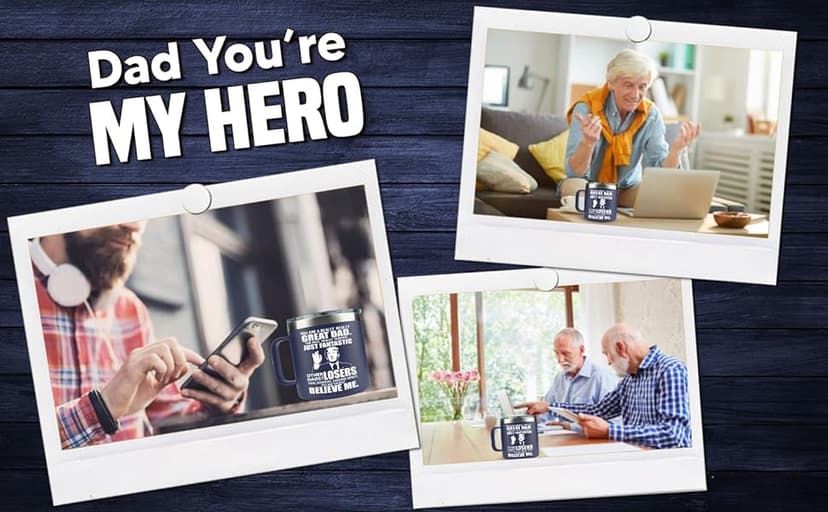 Gifts for Dad from Daughter, Son - Father's Day Gifts for Dad, Men - Dads Birthday Gift Ideas, Happy Birthday gifts for Dads, Fathers - Best Dad Ever Gift, Best dad Mug, 14 Oz Coffee Mug for dad