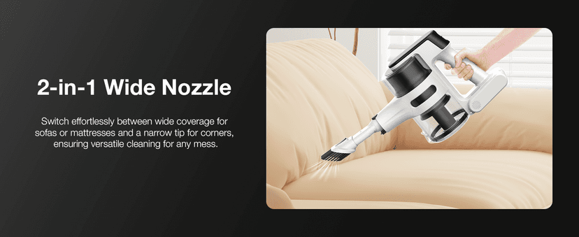 Maircle Cordless Stick Vacuum Cleaner for Home, Lightweight Rechargeable Vacuum with 55min Runtime, Powerful Suction, Green LED Headlight, 9-in-1 Pet Hair Carpet & Hardwood Floor Cleaner