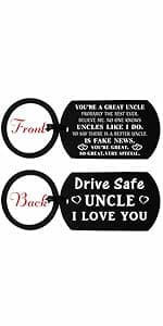 ENGZHI Grandpa Birthday Gifts Grandpa Keychain - Drive Safe I Love You Gifts from Grandkids - Grandfather Fathers Day Christmas Keepsake