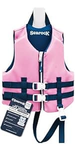 SearocK Children’s Life Jacket – US Coast Guard Approved Infant & Youth Life Vest for Boating, Fishing & Water Sports – Kids & Toddler PFD with Secure Buckles