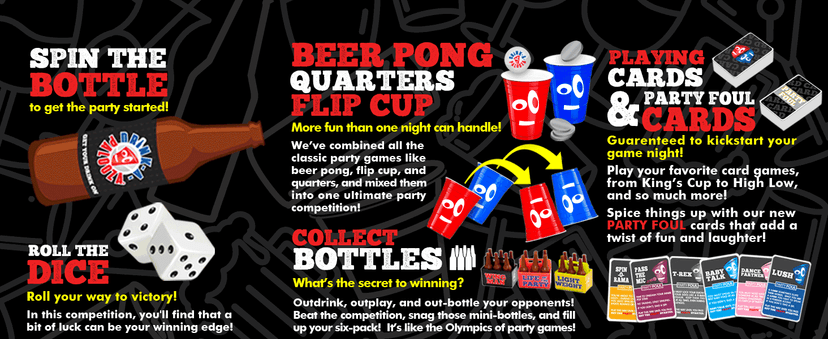 DRINK-A-PALOOZA: The Monopoly of Drinking Game | The Party Board Game that Combines Beer Pong, Flip Cup, Kings Cup, Drinking Card Games & More Fun Challenges