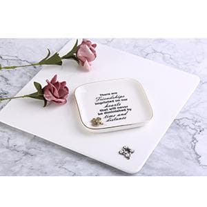 Scwhousi Ring Dish Jewelry Tray for Friend Mom Sister Maid of Honor,Birthday Mother's Day Christmas Gifts