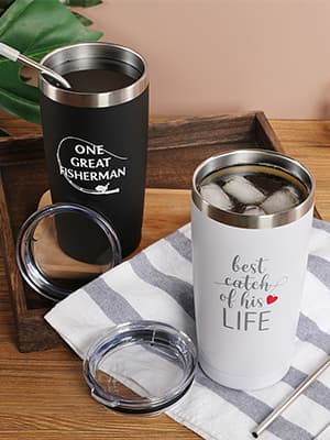 Wedding Anniversary for Couple Friend Lovers Cups Stainless Steel Wine Tumbler Travel Mug with Straw and Lid,2 Pack (4.blackwhite)