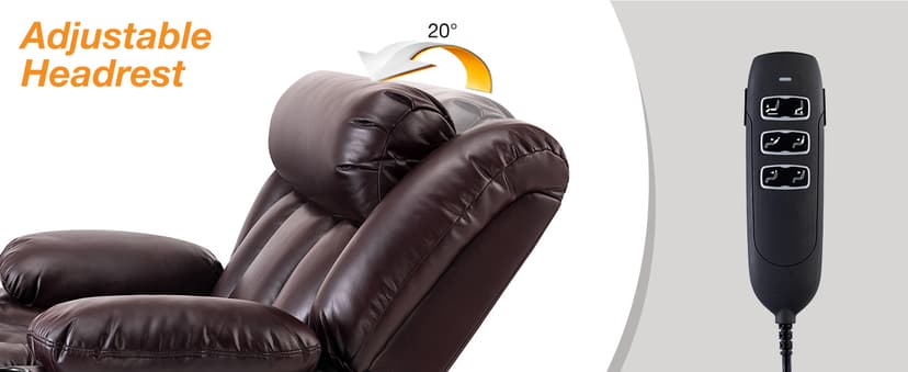 Triple Motor Large Power Lift Recliner Chair for Elderly with Heat and Massage, Lay Flat Lift Chairs for Seniors Infinite Position, Extended Footrest, USB Ports (Dark Brown)
