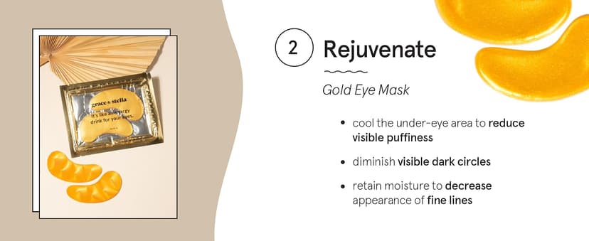 grace & stella Award-Winning Skin Care Set - Birthday Gifts for Women - Travel Essentials with Gold Eye Masks, Hyaluronic Acid Serum & Rose Spray - Bachelorette Party Favors, Teen Girl Gifts - Vegan