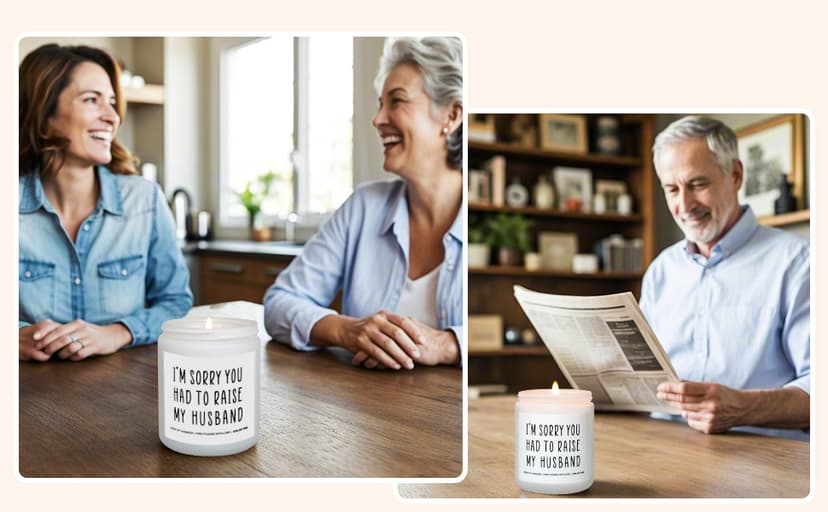 Gifts for Mother in Law, Funny Mom Dad Candles, Mother's Day Father's Day Gift for Parents in-Laws, 9OZ Lavender Soy Scented Candles for Women, Unique Christmas Birthday Gifts Valentines Day