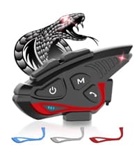 Moman Motorcycle Intercom, Group Intercom Communication Systems, FM, Hi-Fi Stereo, CVC Noise Cancellation, Waterproof BT5.1 Helmet Speaker Headset, 24 Riders Mesh Communicate(CPX 1 Pack)