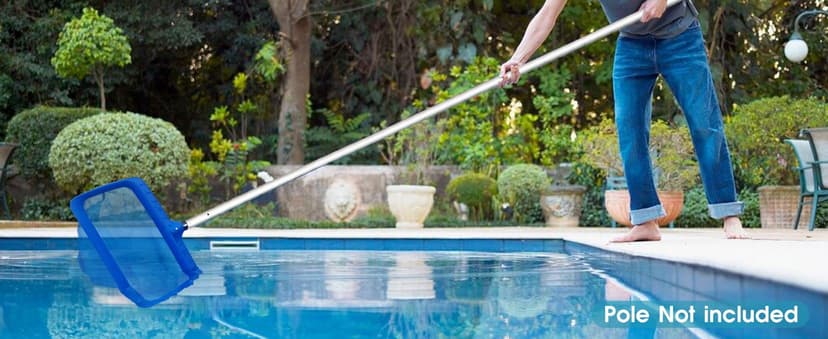 Poolvio Professional Pool Net, Upgraded Self-Repair Heavy Duty Nylon Mesh, Pool Skimmer Net with Extra Wide Scoop Edge, Pool Nets for Cleaning Leaves, Debris(No Pole)