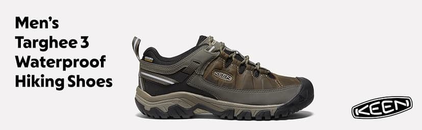 KEEN Mens Targhee 3 Low Height Waterproof Hiking Shoes
