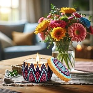 Scented Candles Gift Set, 8% Essential Oil, 4 Pack Aromatherapy Candle, Stress Relief Gifts for Women,120H Burning, Candles for Home Scented, Ideal for Birthday, Christmas, Thanksgiving, Mother's Day