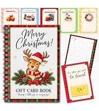 5x7 Inches Christmas Gift Card Book For Teens, Adults, Kids; Easy to Gift, Teen Girl Gifts Trendy Stuff, Stocking Stuffers Merry Christmas Gift Card Book For Teens, Adults - 24 Pages Gift Card Book B0HBPYN1SW