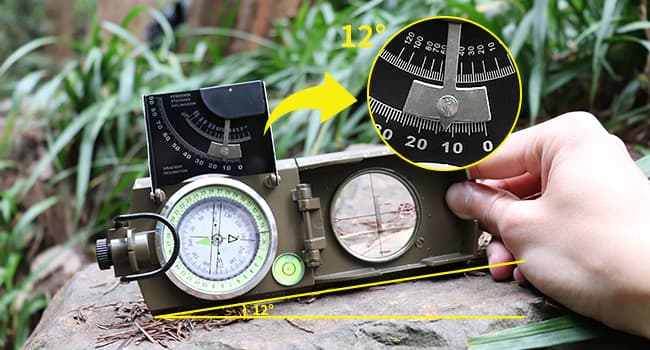 Eyeskey Multifunctional Military Sighting Navigation Compass with Inclinometer | Impact Resistant & Waterproof Compass for Hiking, Camping