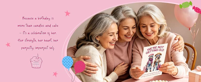 Aging Humor Birthday Decorations for BFF Sister Coworker, Printed Message Inside with Envelope, Idea for Party Celebrations FANCYLUCKY Funny Birthday Card Gifts for Women Her Best Friend B0GTLPLH6Y
