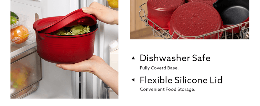 Non-Stick, Non-Toxic, Induction Compatible, Dishwasher & Oven Safe, Space Saving, Camping Cooking, House Warming Gift, Red CAROTE 20pcs Titanium Cookware Set, Detachable Handle Pots and Pans Set B0G6DTV7NG