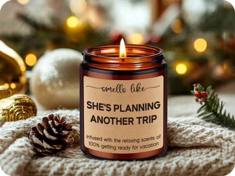 Cool Gifts for People Who Travel, Girls Trip, Funny Christmas, Birthday Gifts Ideas for Travelers Women, Mom, Couple, Her LEADO Travel Candle, Travel Gifts for Women, Traveling, Gifts for Travelers B0D3F1GP3C