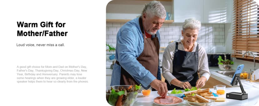 TechGlow Foldable Cellphone Stand with Bluetooth Speaker and Power Bank Birthday Gifts for Men Women Mother Father Boy Girl Teens Cool Tech Gadgets