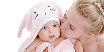 Baby Hooded Towel with Unique Animal Design Ultra Soft Thick Cotton Bath Towel for Newborn (Bunny)