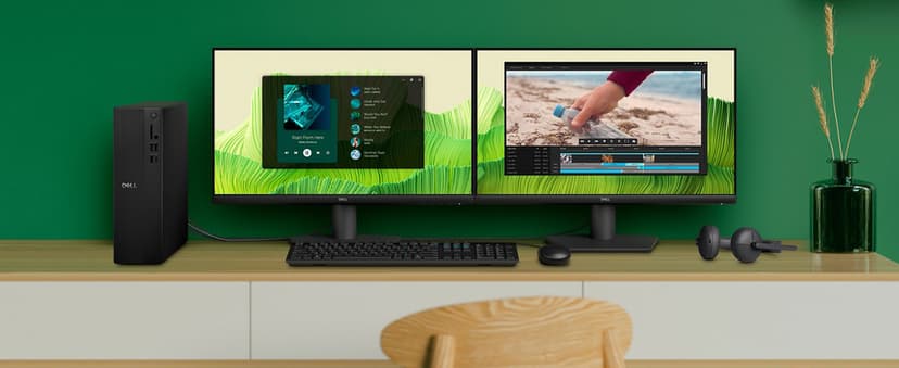 Dell Slim Desktop ECS1250 - Intel Core i3 14100 Processor, 8GB DDR5 RAM, 512GB SSD, WiFi 6, Intel UHD Graphics 730, Windows 11 Home, Onsite Service - Black