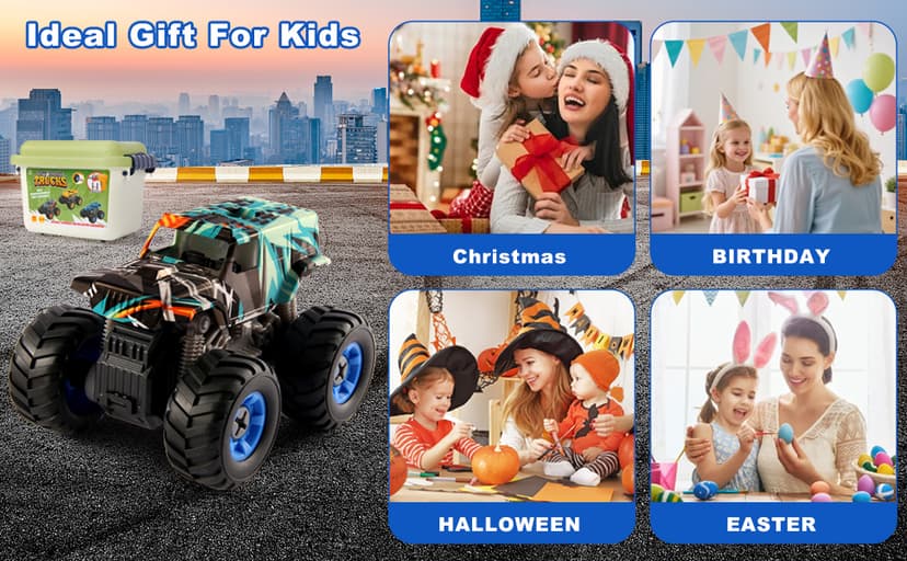 Take Apart Monster Truck Toys for Kids 3 4 5 6 7 8 Year Old Boys, STEM Educational Building Toys with Electric Drill & Storage Box Gift Birthday Christmas for Boys Girls Kids Toddlers B0FKT2MJ2W