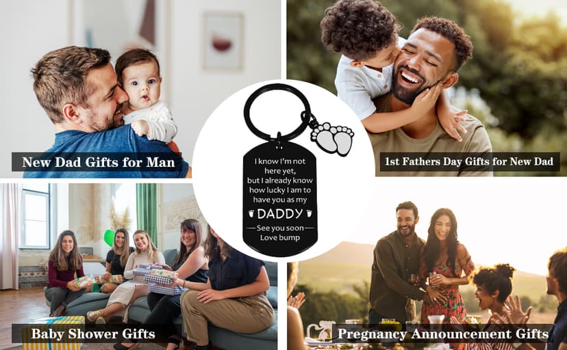 New Dad Gifts for Men: First Fathers Day Keychain