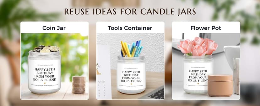 Friendship Gifts for Women, Bestie, BFF, Unique, 30th 40th 50th 65th 70th 75th 80th Birthday Gift for Women Best Friend Birthday Gifts for Women Friendship - Lavender Scented Candle B0FR252WYL