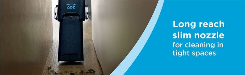 BLACK+DECKER dustbuster 20V Hand Vacuum Cordless Rechargeable, Car Vacuum Portable, Powerful Suction AdvancedClean Hand Vac with Extendible Crevice Tool, Flip-Up Brush and Charging Base (BDH2000L)