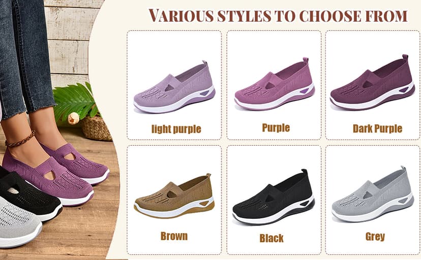 EURO JOY Orthopedic Walking Shoes for Women,2025 New Orthowalkway Womens Shoes,Woven Orthopedic Breathable Walking Sneaker Non-Slip Arch Support Slip on Shoes