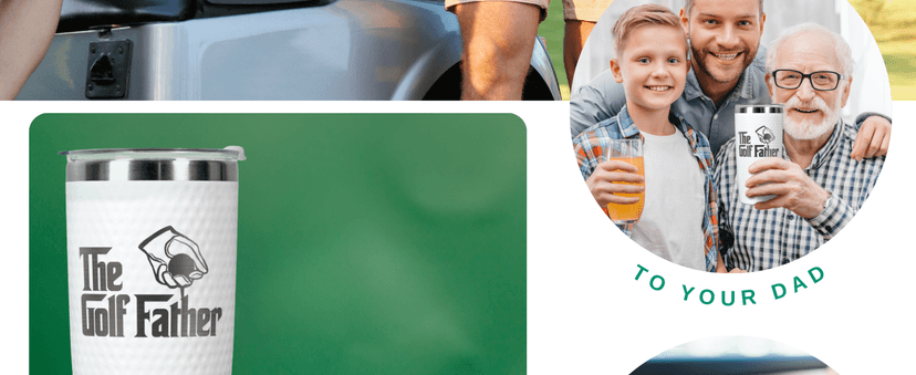 Golf Gifts for Dad - Fathers Day Golf Gifts for Men, Dad, Husband - Funny Golfer Gift - Golfer Ideas for Men, Golfers - Fathers Day Gift - 20 Oz Stainless Steel Tumbler