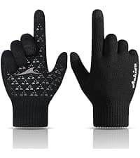 Achiou Winter Gloves, Glove for Men Women, Upgraded Touch Screen Texting Warm Running with Thermal Soft Knit Lining