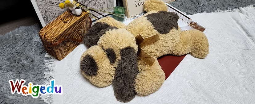 WEIGEDU Floppy Stuffed Dog Puppy Plush Toy, Huggable Beagle Labrador Retriever Stuffed Animal Dogs for Kids Girls Boys Baby Birthday Gift, 20 inch, Brown